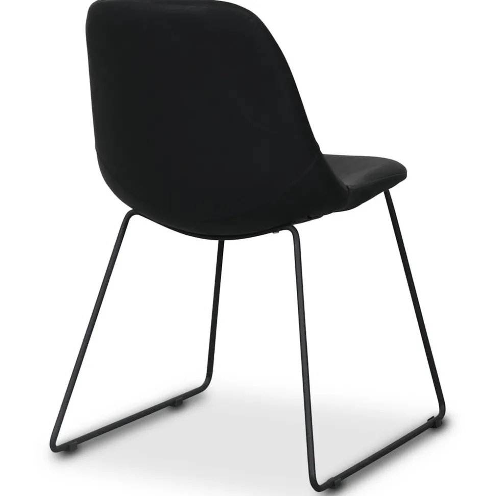 Atlantic sled stol i svart PU + Textilrengöring för möbler