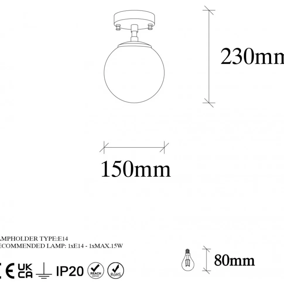Atlas taklampa 10215 - Vintage