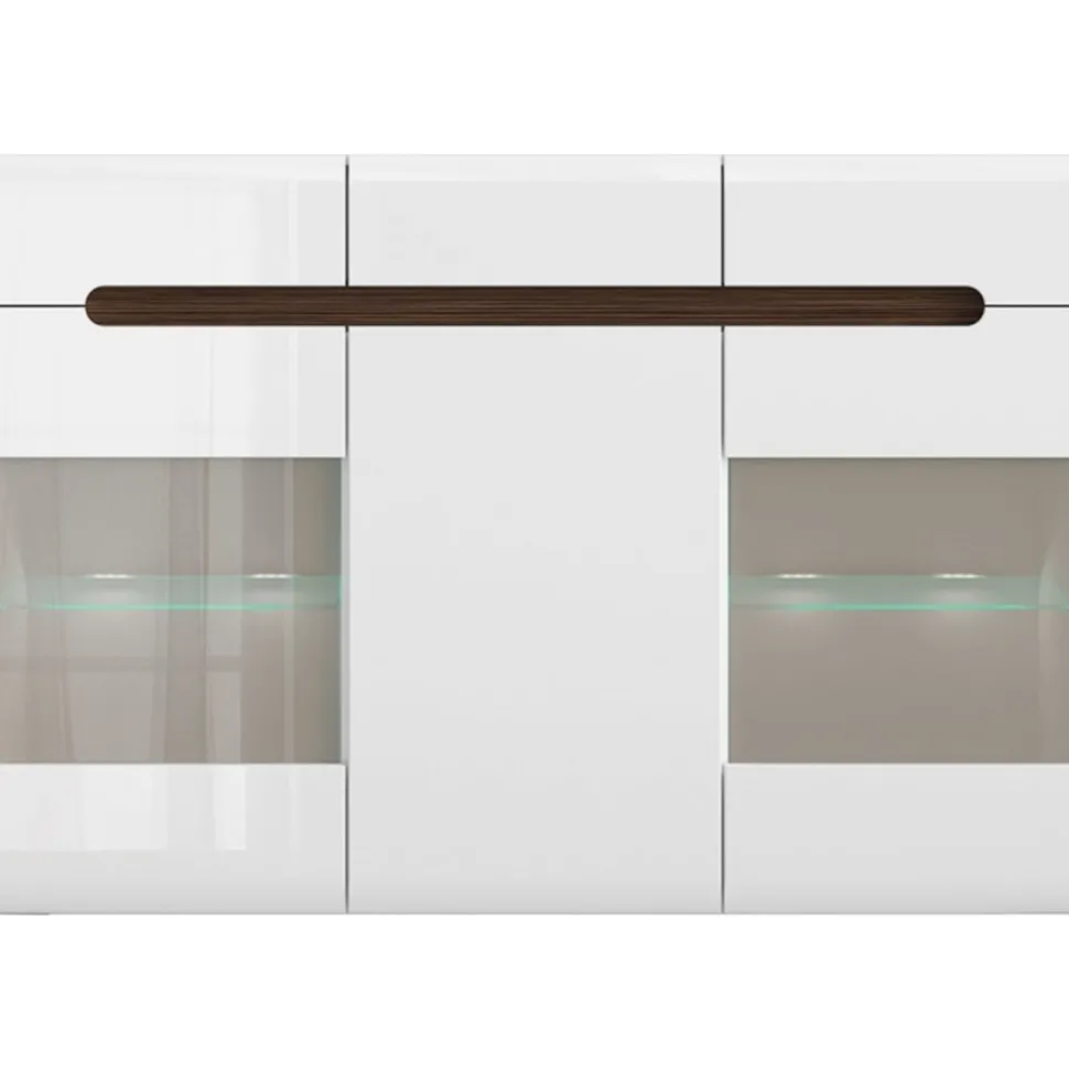 Azteca Trio skänk med LED-belysning - Vit