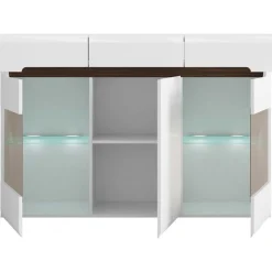 Azteca Trio skänk med LED-belysning - Vit