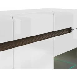 Azteca Trio skänk med LED-belysning - Vit