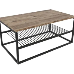 Azur soffbord 95 x 55 cm - Furu/svart