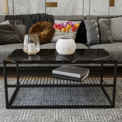 Azur soffbord 95 x 55 cm - Svart