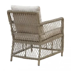 Balkongset 2 st fåtöljer med sidobord + Textilskydd för utemöbler