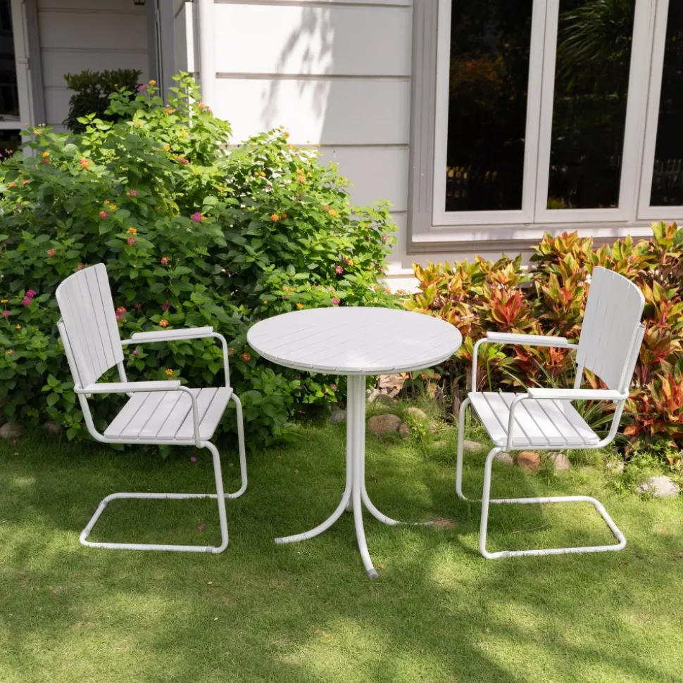 Balkongset: 2 st karmstolar med runt bord