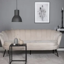 Ballini 3-sits soffa - Beige sammet