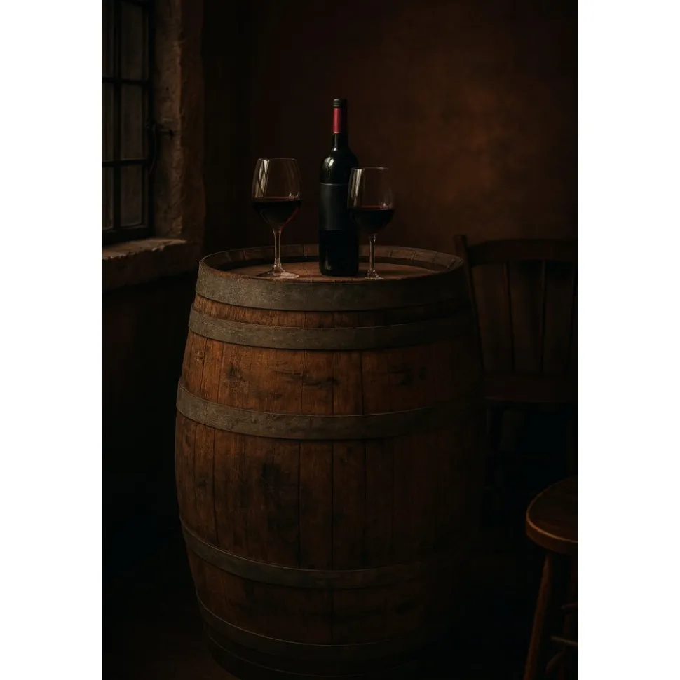 Barbord äkta vintage ektunna