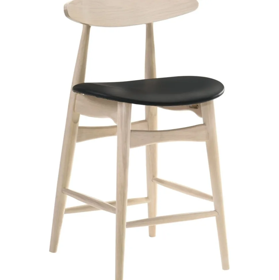 Barbord med 4 st barstolar - Whitewash/svart