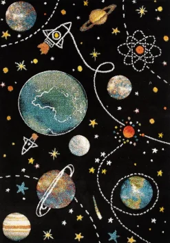 Barnmatta Mitchell Rymd - Svart