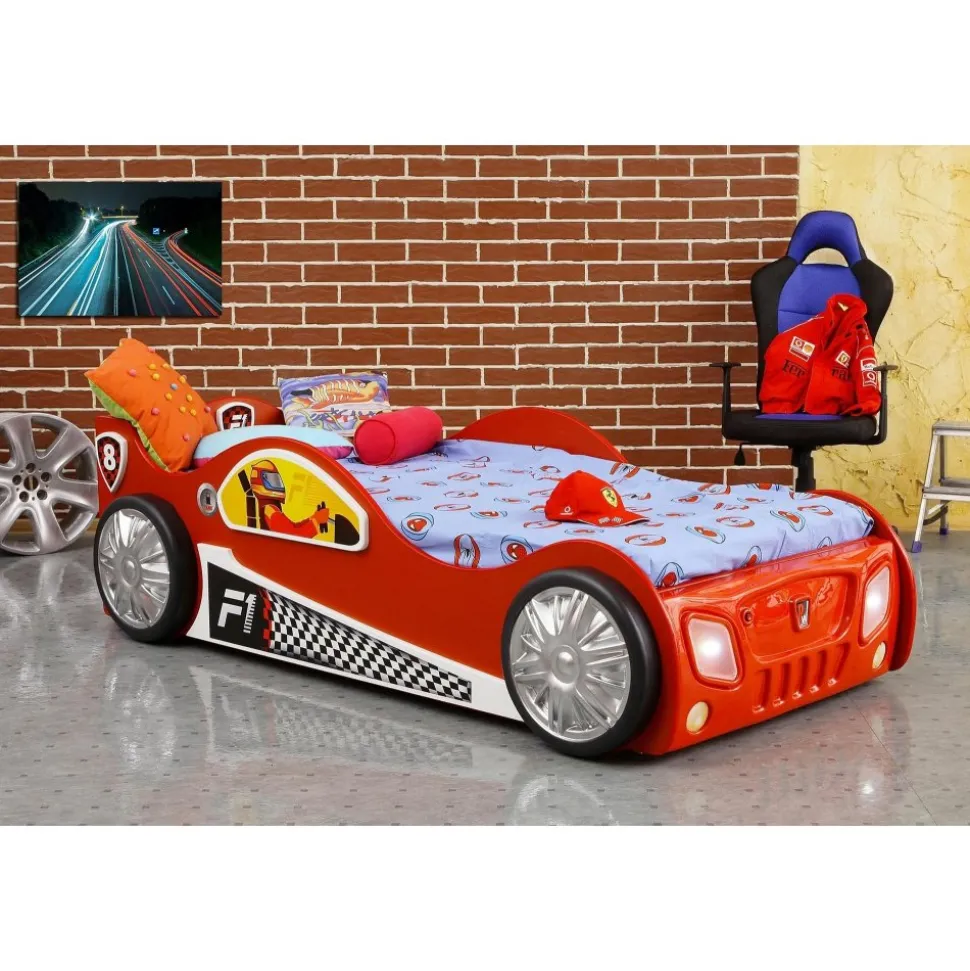 barnsäng bil - Röd Formel 1