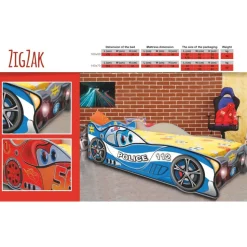 Barnsäng racerbil - 80 x 160 cm