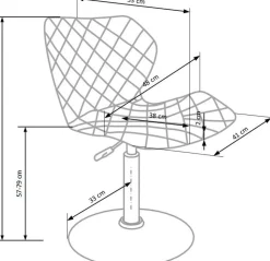 Barstol Albana - Vit/svart