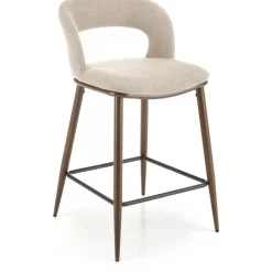 Barstol beige/valnöt sitthöjd 65 cm - Pelican + Textilrengöring för möbler