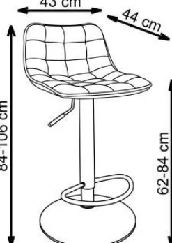 Barstol grå höj och sänkbar