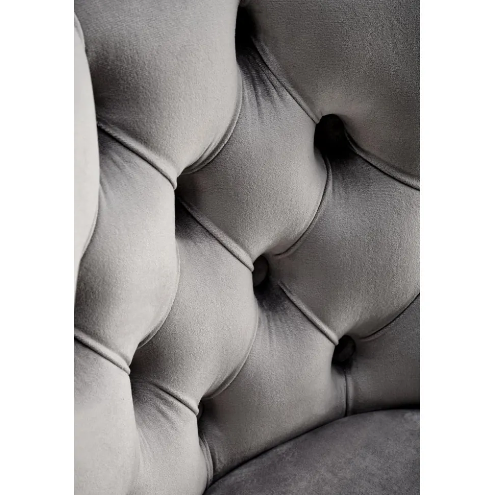 Barstol grå sammet gaslift - Pelican