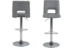 Barstol sitthöjd 62-83 cm - Grå/krom