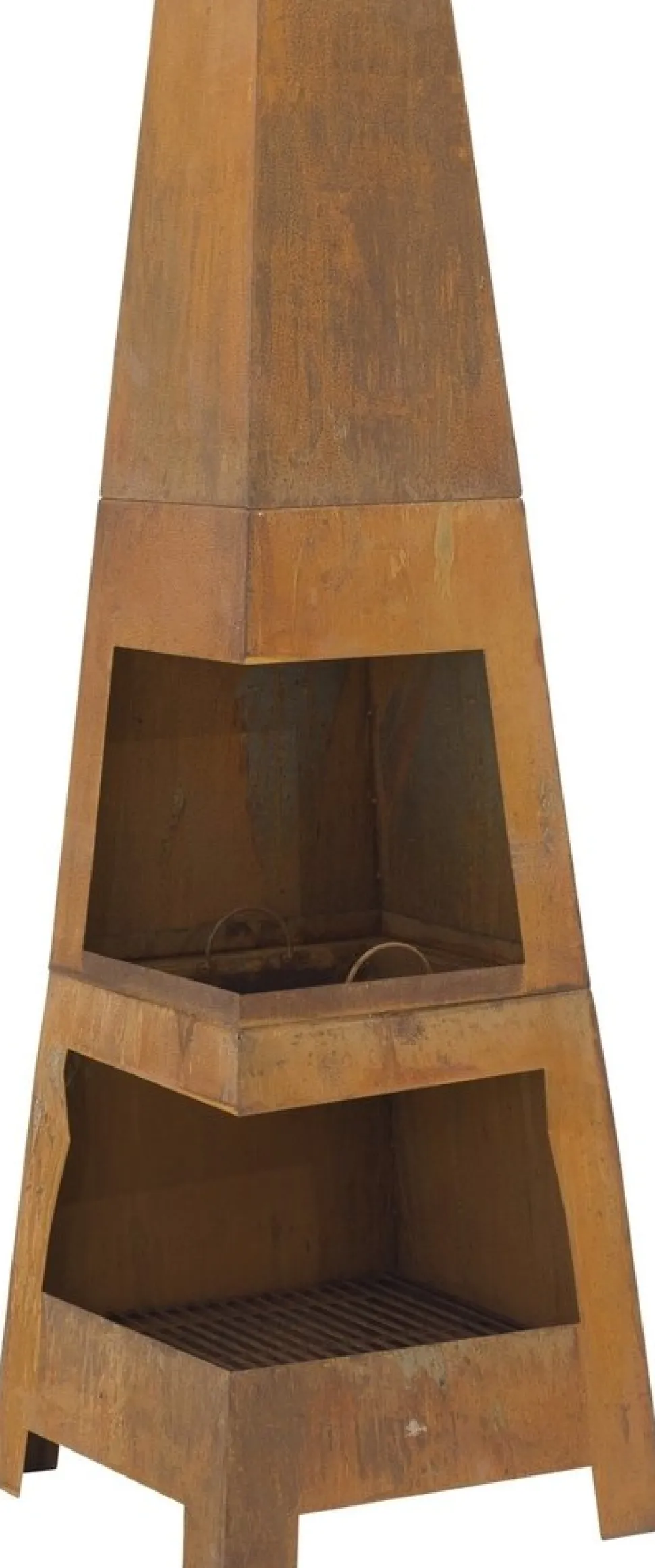 Bastian eldstad 50 x 50 cm - Rostorange + Rengöringsmedel för utemöbler