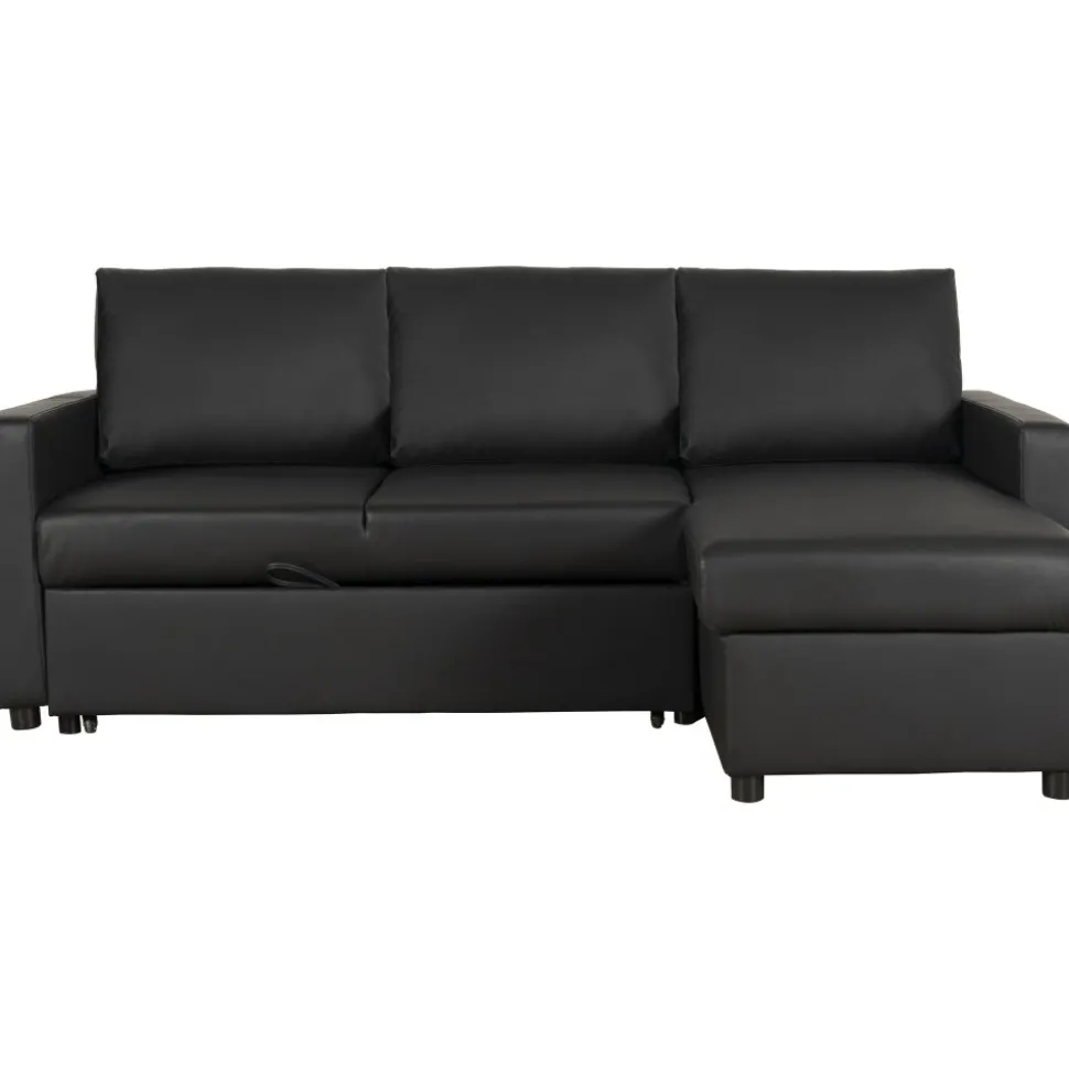 Bäddsoffa 218 cm PU-läder svart - Dream + Fläckborttagare för möbler