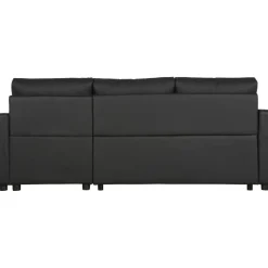 Bäddsoffa 218 cm PU-läder svart - Dream