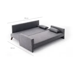 Bäddsoffa Bella - 208 cm + Textilrengöring för möbler