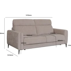 Bäddsoffa framåt bäddad beige - Hoven + Möbeltassar