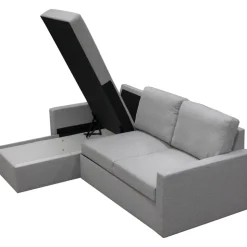 Bäddsoffa med förvaring 220 cm bred + Textilrengöring för möbler