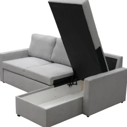 Bäddsoffa med förvaring 220 cm bred + Textilrengöring för möbler