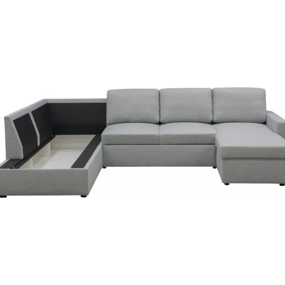 Bäddsoffa U-design grå - Tärnö + Fläckborttagare för möbler