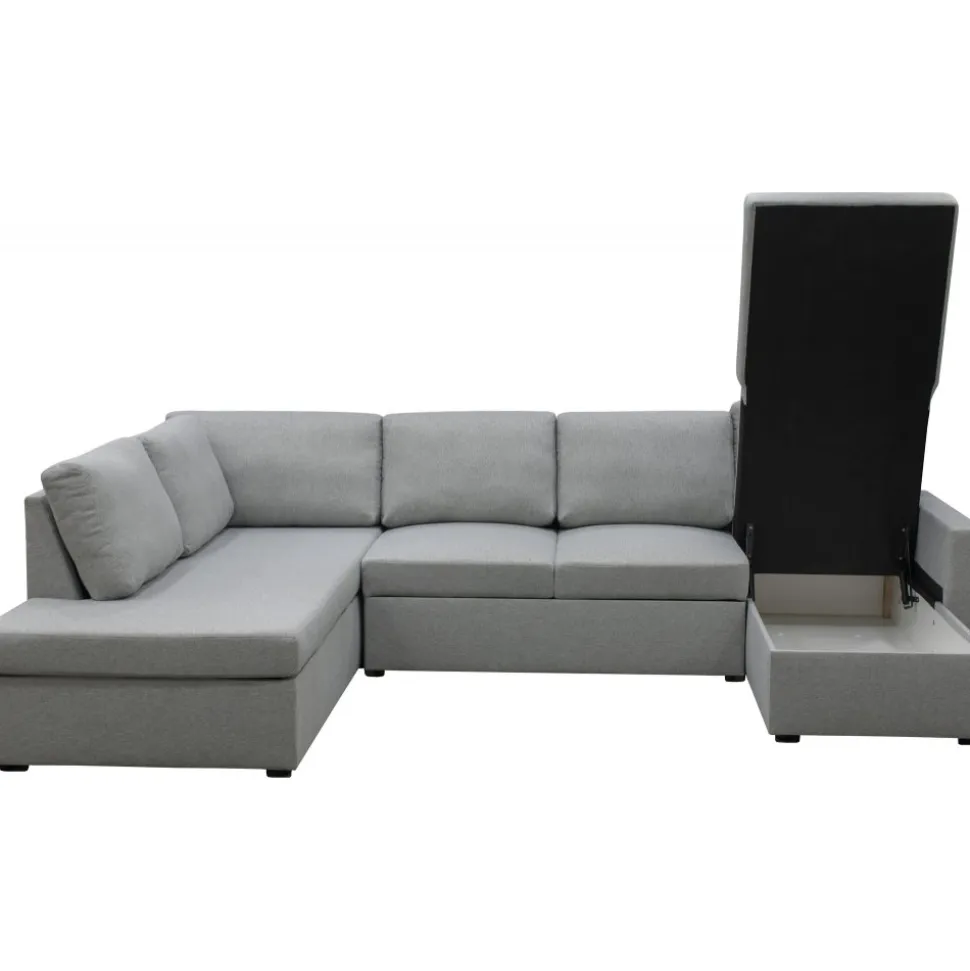 Bäddsoffa U-design grå - Tärnö + Fläckborttagare för möbler