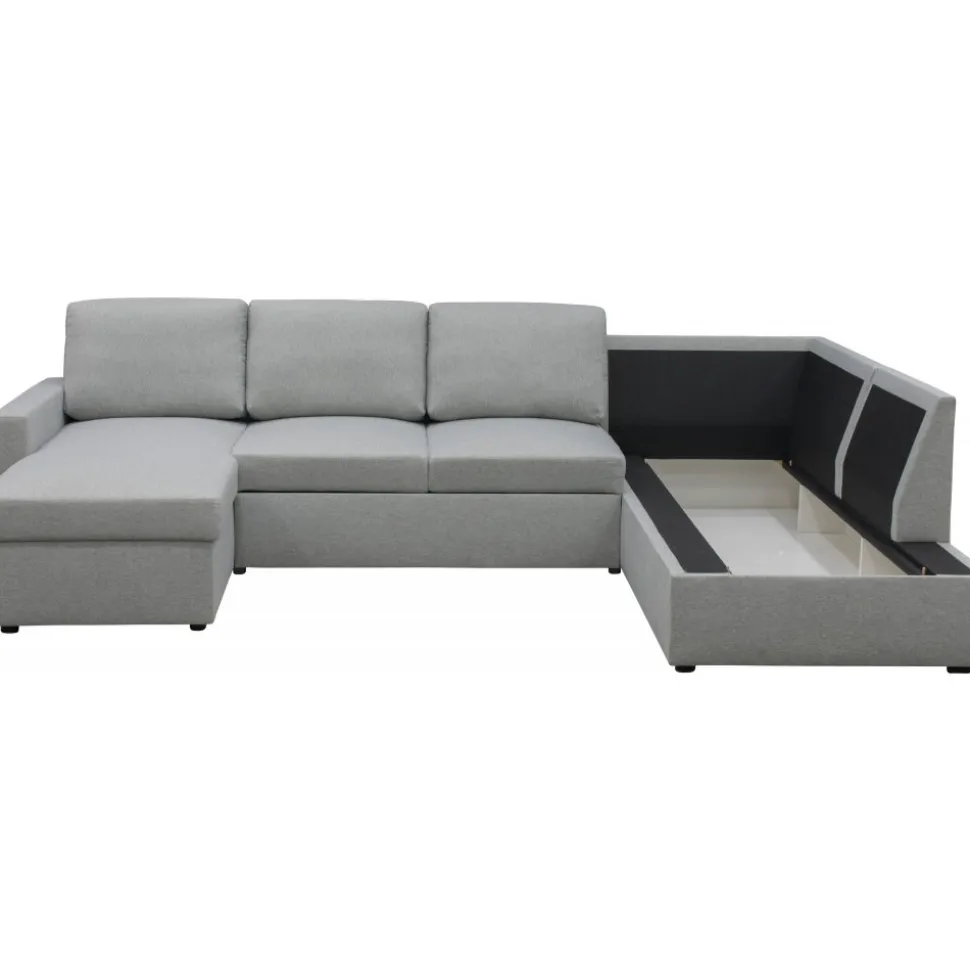 Bäddsoffa U-design grå - Tärnö + Textilrengöring för möbler