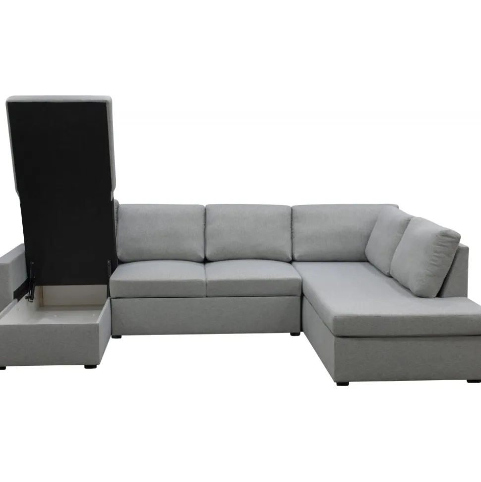 Bäddsoffa U-design grå - Tärnö + Textilrengöring för möbler