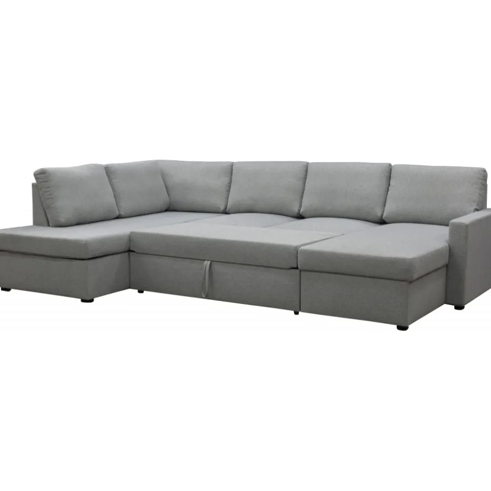 Bäddsoffa U-design grå - Tärnö + Textilrengöring för möbler