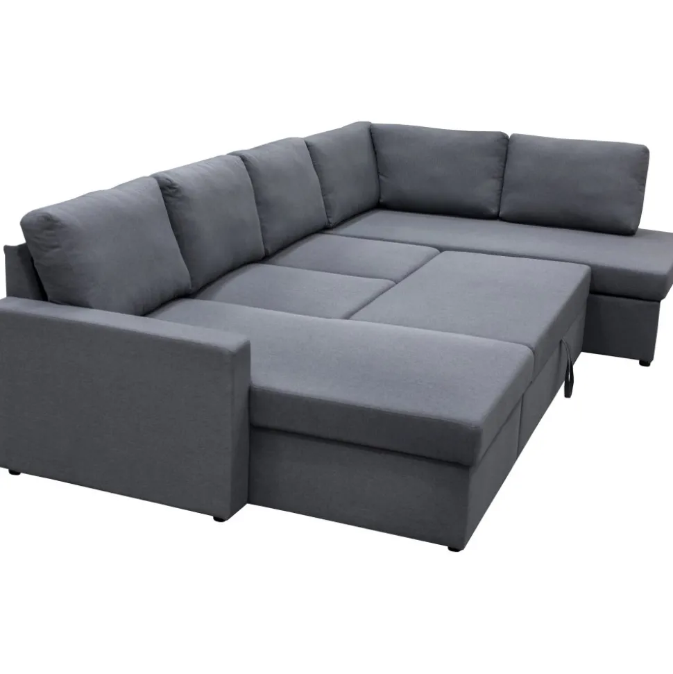 Bäddsoffa U-modell mörkgrå - Tärnö + Fläckborttagare för möbler