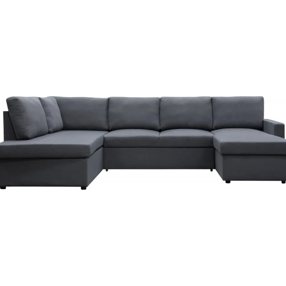 Bäddsoffa U-modell mörkgrå - Tärnö