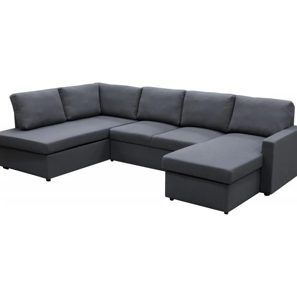 Bäddsoffa U-modell mörkgrå - Tärnö + Textilrengöring för möbler