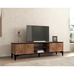 Begi TV-bänk - Furu/svart