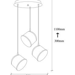 Berkeley taklampa 192-S2 - Svart