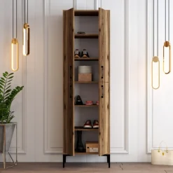 Berlin skoskåp - Valnöt