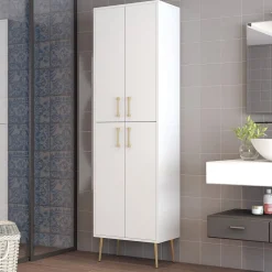 Berlin skåp - Vit/guld