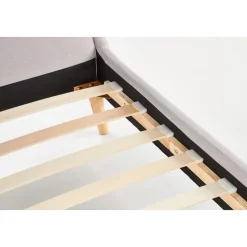 Bernard grå sängram 160x200 cm + Möbeltassar