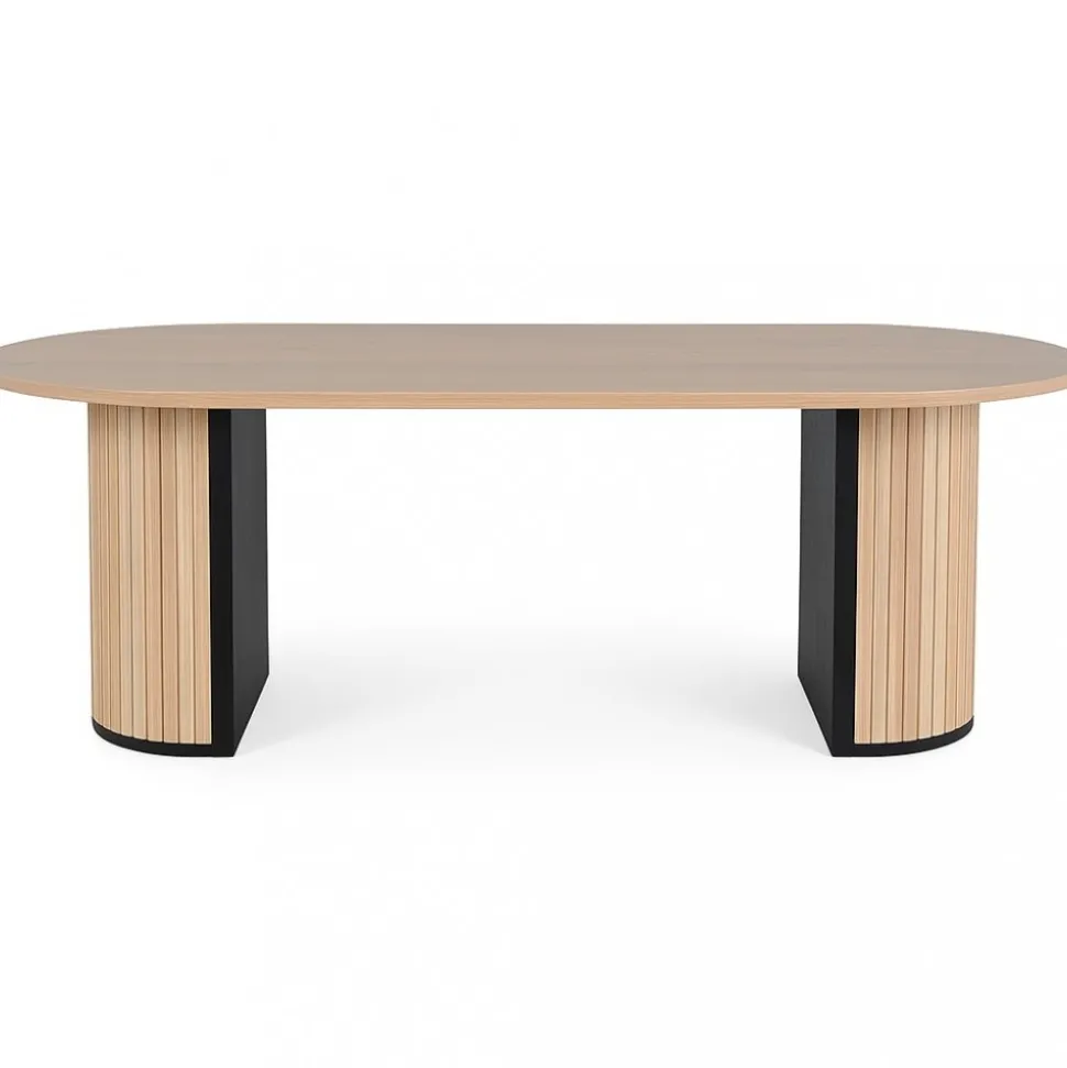 Bianca bord 200x90 cm whitewash ek + Fläckborttagare för möbler