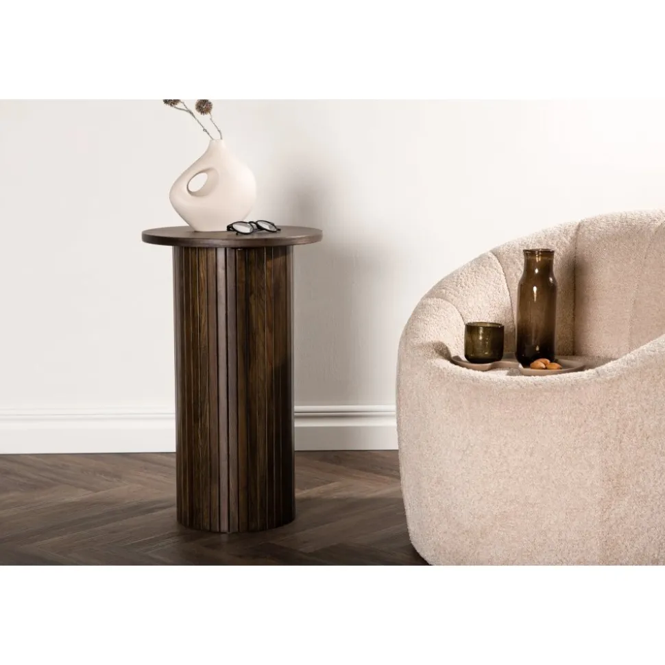 Bianca sidobord Ø40 cm - Mocka