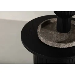 Bianca sidobord Ø40 cm - Svart
