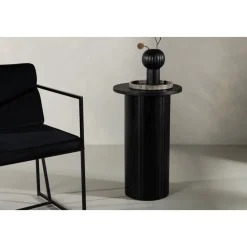 Bianca sidobord Ø40 cm - Svart