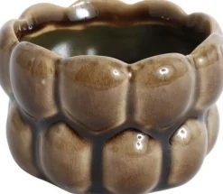 Big Bouble ljuslykta 3-pack - Brun (Glansig)