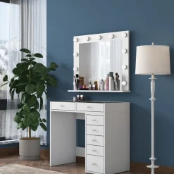 Bijou sminkbord 17 - 90 x 44,5 cm - Vit