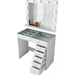 Bijou sminkbord 17 - 90 x 44,5 cm - Vit