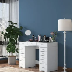 Bijou sminkbord 5 - 120 x 44,5 cm - Vit