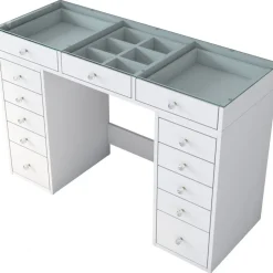 Bijou sminkbord 5 - 120 x 44,5 cm - Vit