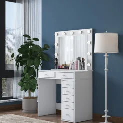 Bijou sminkbord 15 - 90 x 44,5 cm - Vit